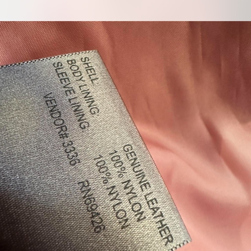 Women's Pink Genuine Leather Suede Jacket - Picture 6 of 7